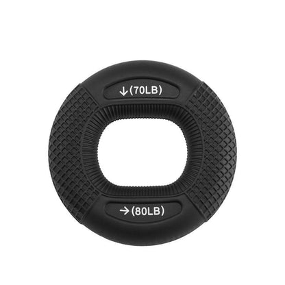 MOLOO-Handtrainer-Handgreep-Zwart-Onderarm-Trainer-Siliconen-Ring-Spiertraining