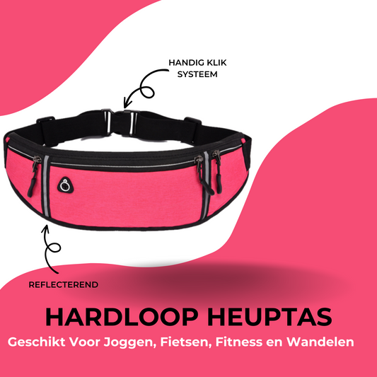 MOLOO-Hardloop-Heupband-Voor-Joggen-Roze-Gym-Telefoonhouder-Sport-Heuptas