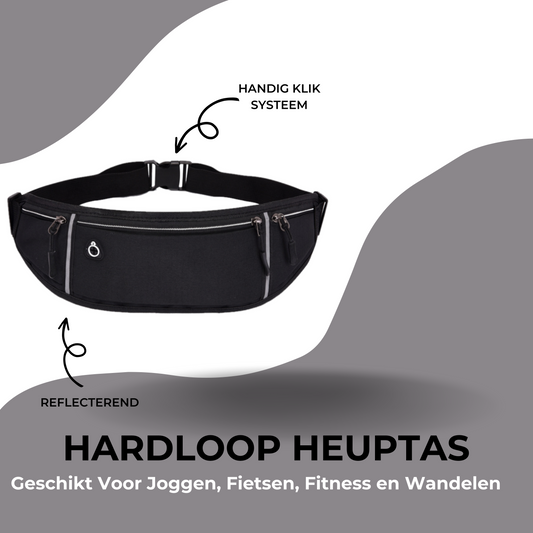 MOLOO-Hardloop-Heupband-Voor-Joggen-Zwart-Gym-Telefoonhouder-Sport-Heuptas