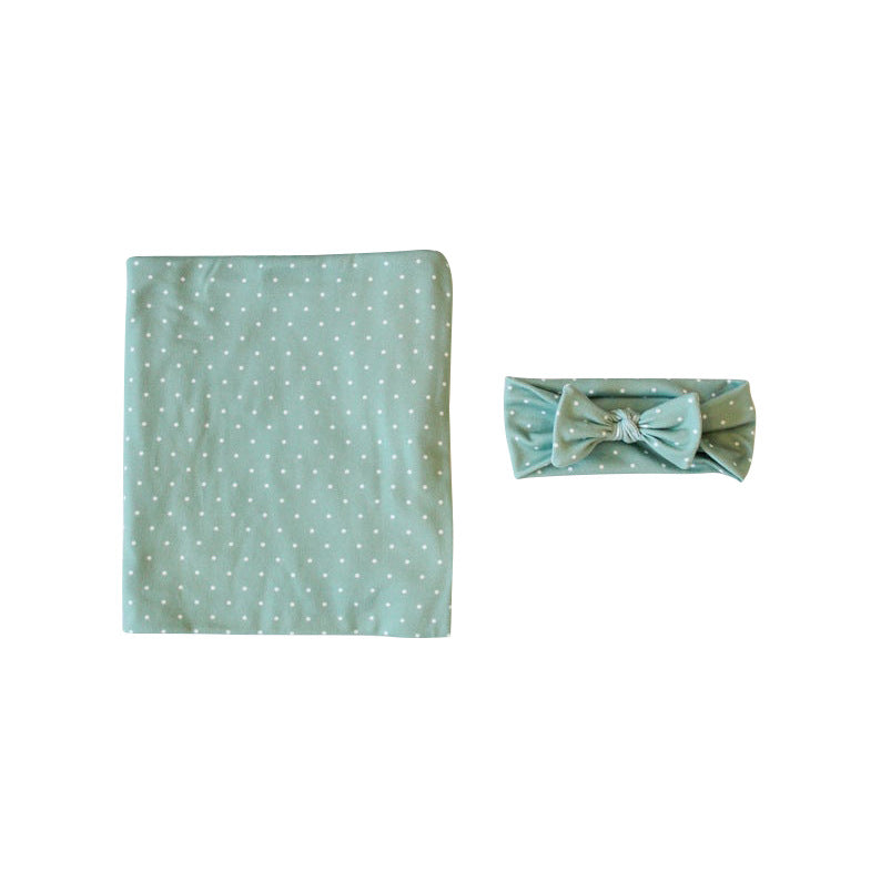 MOLOO-Inbakerdoek-met-Hoofdband-Groen-Wikkeldeken-Baby-Slaapdoek