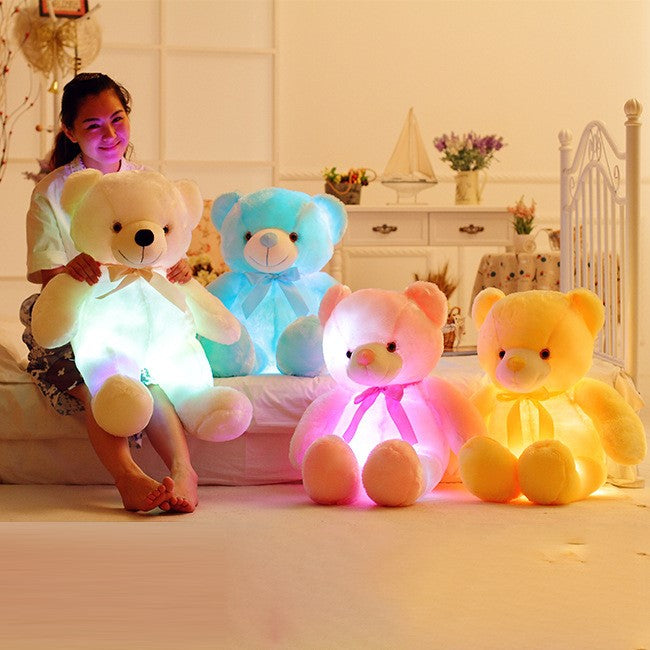 MOLOO-LED-Knuffelbeer-Blauw-Hart-32cm-Grote-Lichtgevend-Knuffelbeer