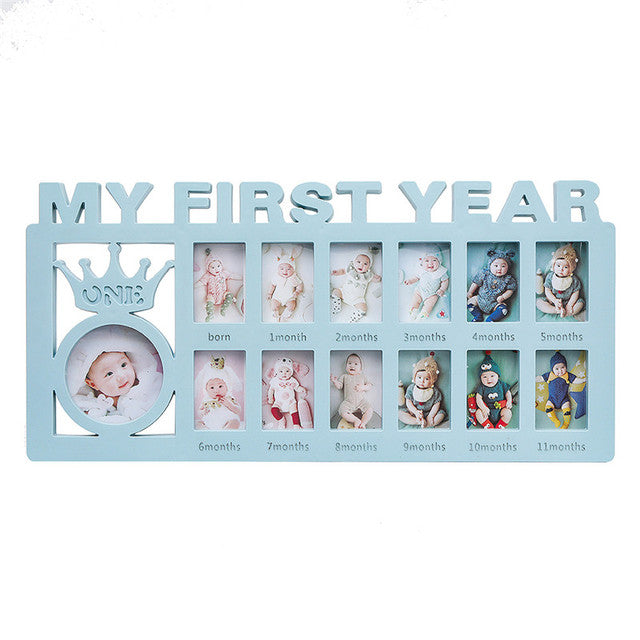 MOLOO-My-First-Year-Baby-Fotolijst-Kinderfotolijst-12-maanden-Wit-Babyshower-Kraamcadeau