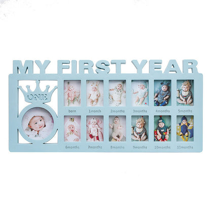 MOLOO-My-First-Year-Baby-Fotolijst-Kinderfotolijst-12-maanden-Wit-Babyshower-Kraamcadeau