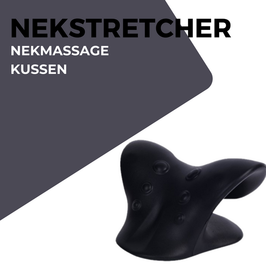     MOLOO-Nekstretcher-Zwart-Massagekussen-Nekmassage-Kussen-Nekpijn-en-Rugklacht