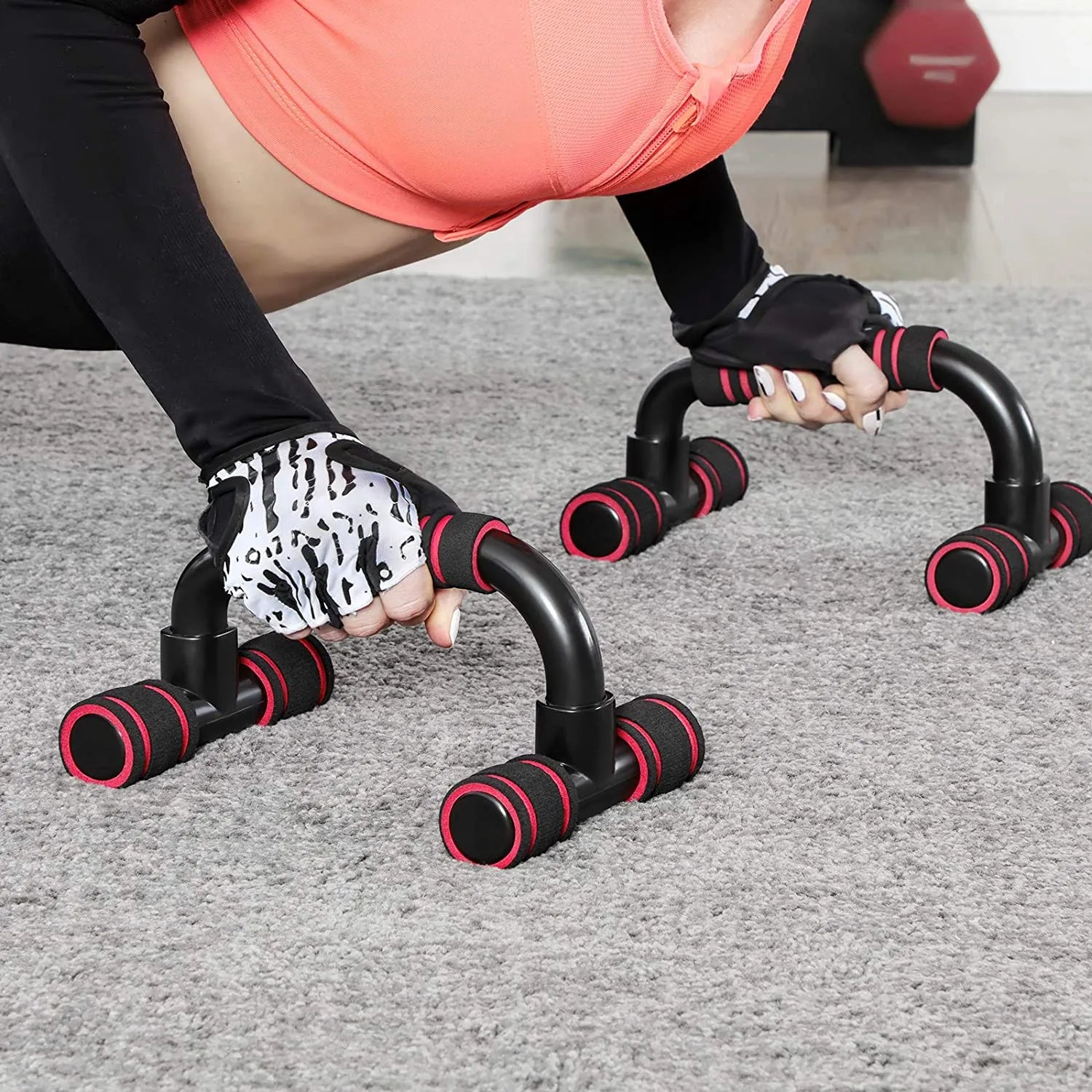 MOLOO-Opdruksteunen-Rood-Push-up-bars-Fitness-Accessoires