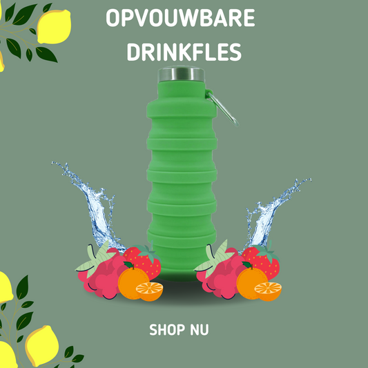MOLOO-Opvouwbare-Drinkfles-Groen-Waterfles-500-ML-Sportfles-Bidon