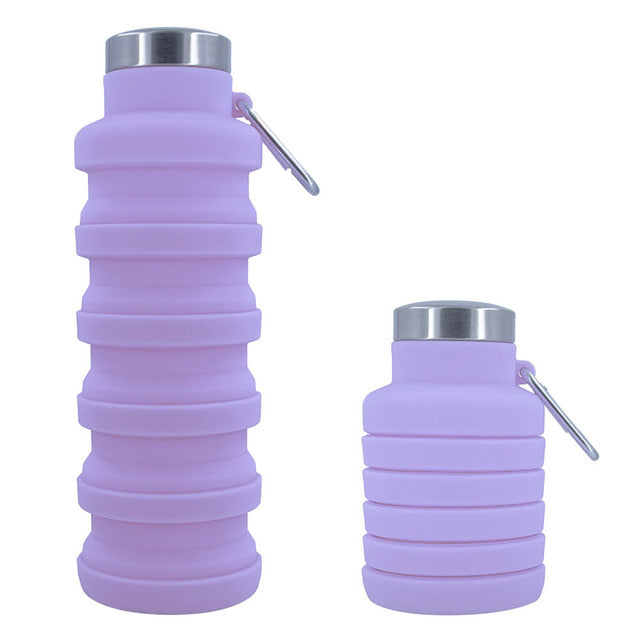 MOLOO-Opvouwbare-Drinkfles-Paars-Waterfles-500-ML-Sportfles-Bidon