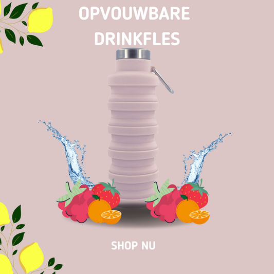 MOLOO-Opvouwbare-Drinkfles-Roze-Waterfles-500-ML-Sportfles-Bidon