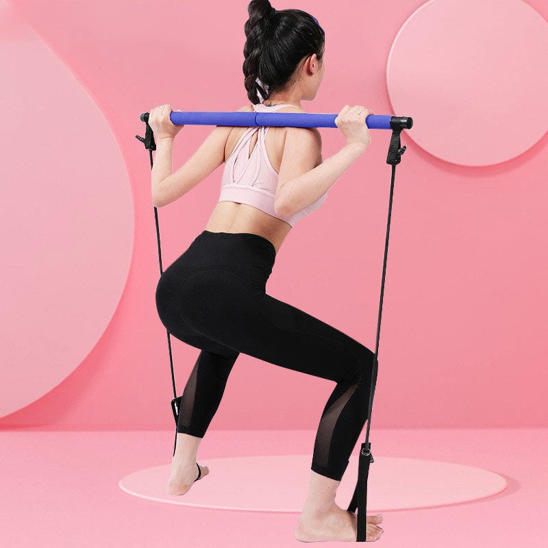 MOLOO-Resistance-Bar-Blauw-Fitness-Elastiek-Pilates-Bar-Thuis-Sporten-Full-Body