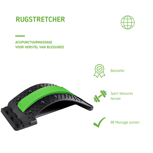 MOLOO-Rugstretcher-Groen-Backstretcher-Rugmat-Accupuntuur