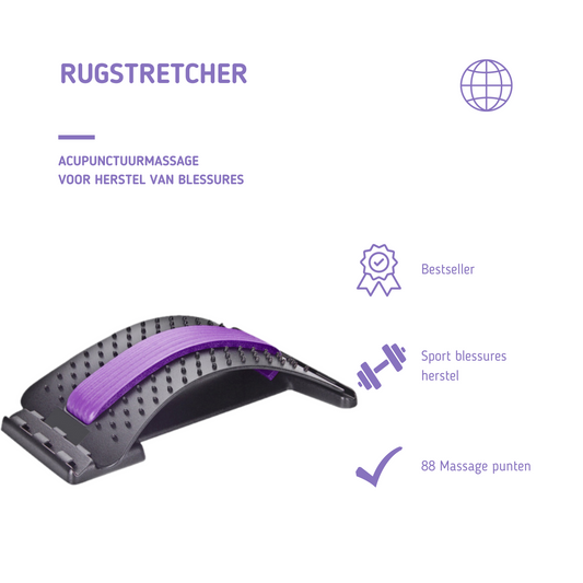 MOLOO-Rugstretcher-Paars-Acupunctuurmassage-Backstretcher