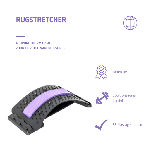MOLOO-Rugstretcher-Paars-Backstretcher-Rugmat-Accupuntuur