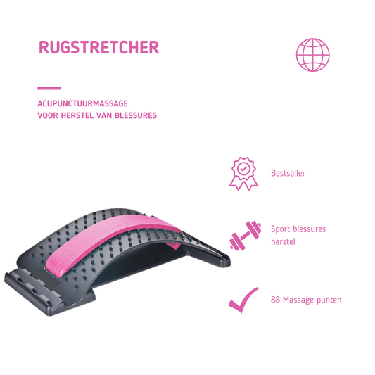 MOLOO-Rugstretcher-Roze-Acupunctuurmassage-Backstretcher