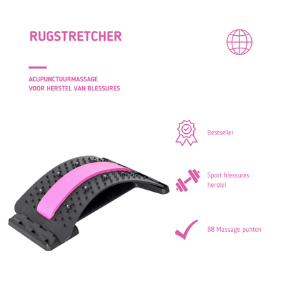 MOLOO-Rugstretcher-Roze-Backstretcher-Rugmat-Accupuntuur