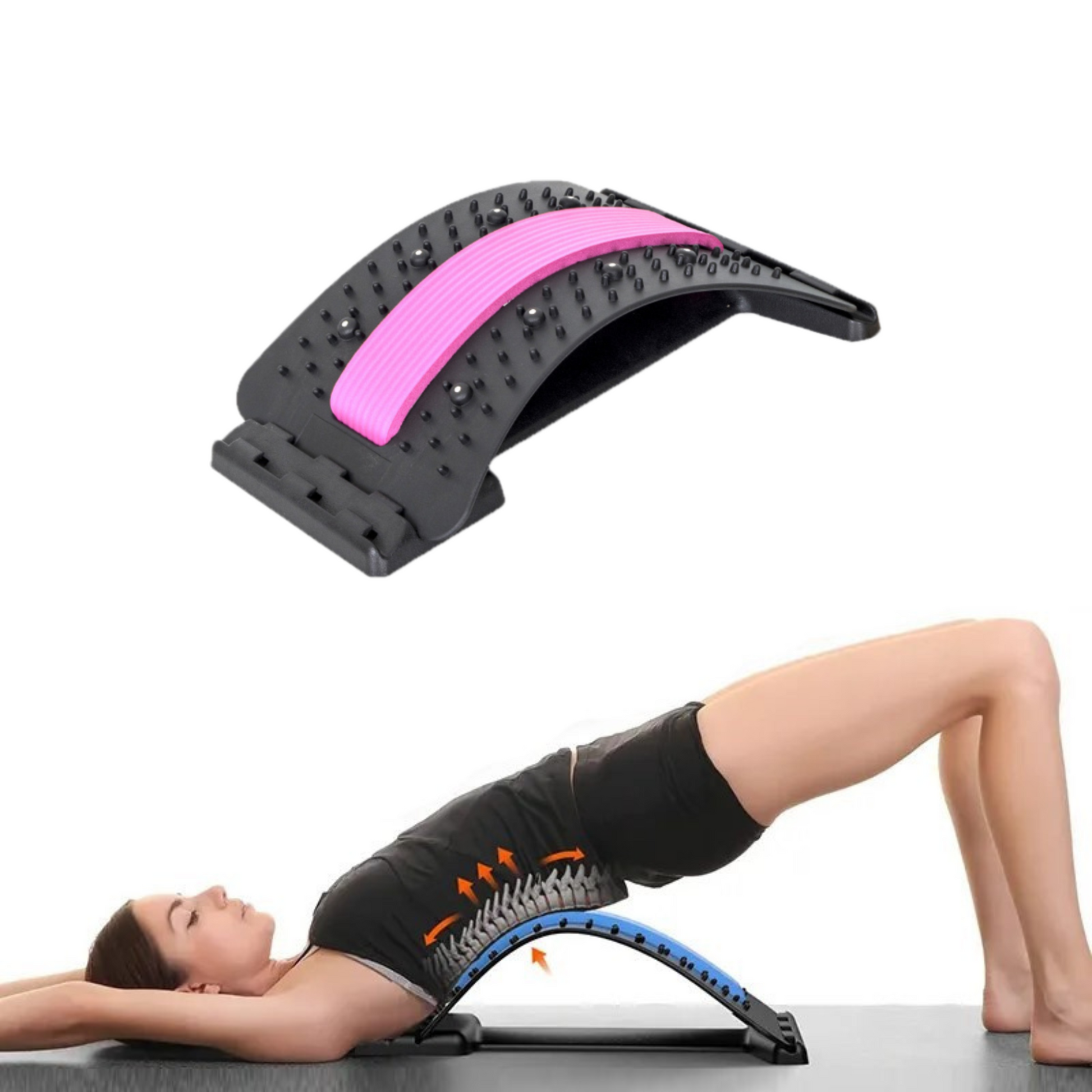 MOLOO-Rugstretcher-Roze-Backstretcher-Rugmat-Accupuntuur