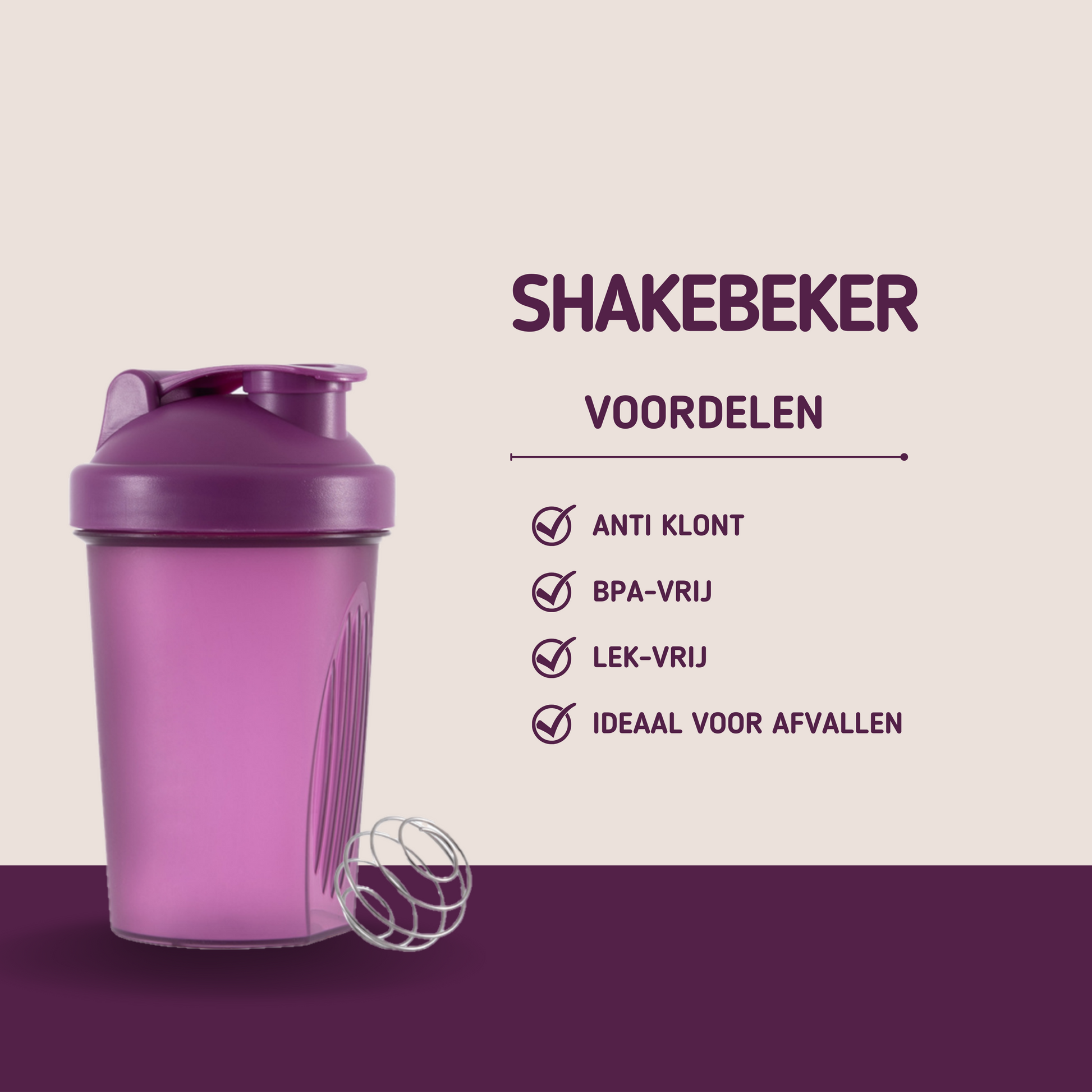 MOLOO-Shakebeker-Paars-Proteine-Beker-Waterfles-Drinkfles-Sportbeker-400ml