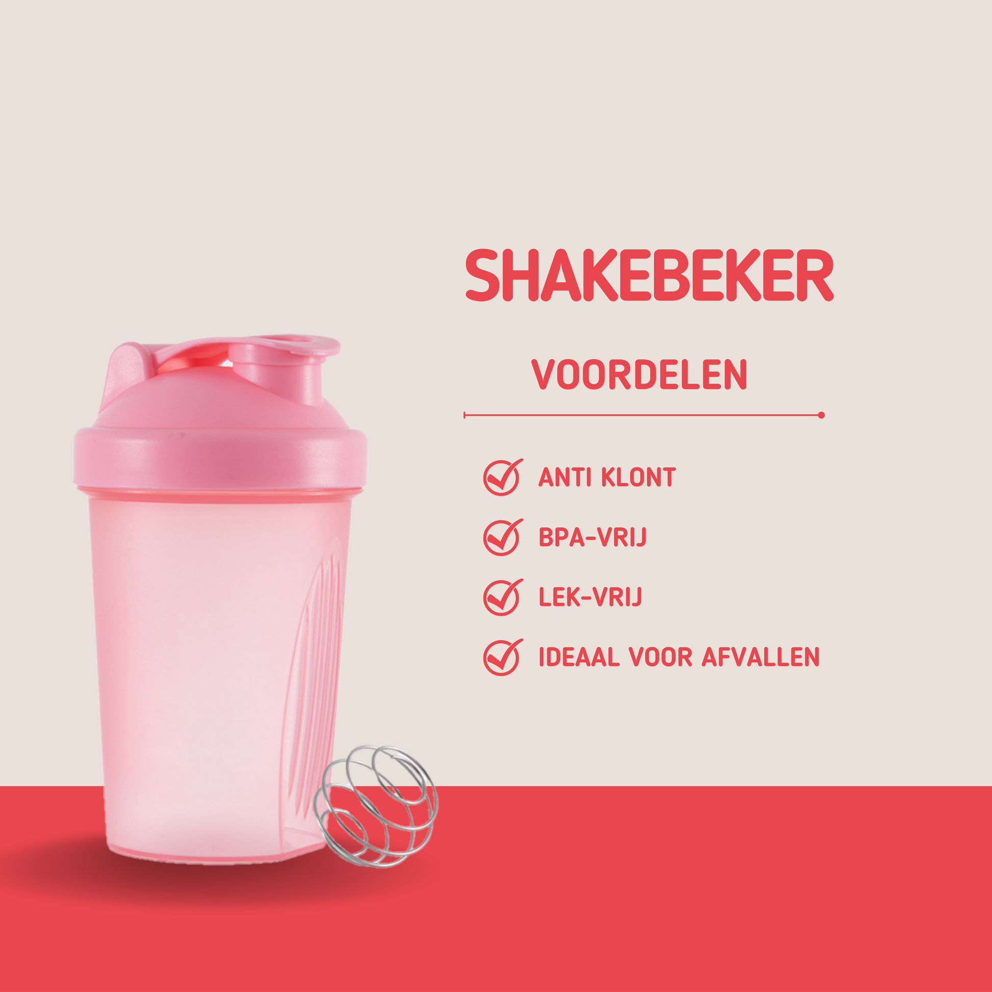     MOLOO-Shakebeker-Roze-Proteine-Beker-Waterfles-Drinkfles-Sportbeker-400ml