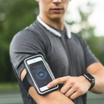 MOLOO-Universele-Smartphone-Armband-Wit-Hardloopband-Sportarmbanden-Reflecterend