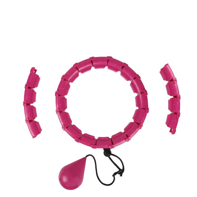 MOLOO-Verstelbare-Fitness-Hoelahoep-Met-Gewicht-Roze-Sport-Hoepel-24-Punten