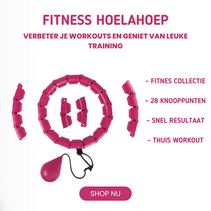 MOLOO-Verstelbare-Fitness-Hoelahoep-Met-Gewicht-Roze-Sport-Hoepel-28-Punten