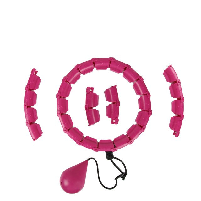 MOLOO-Verstelbare-Fitness-Hoelahoep-Met-Gewicht-Roze-Sport-Hoepel-28-Punten