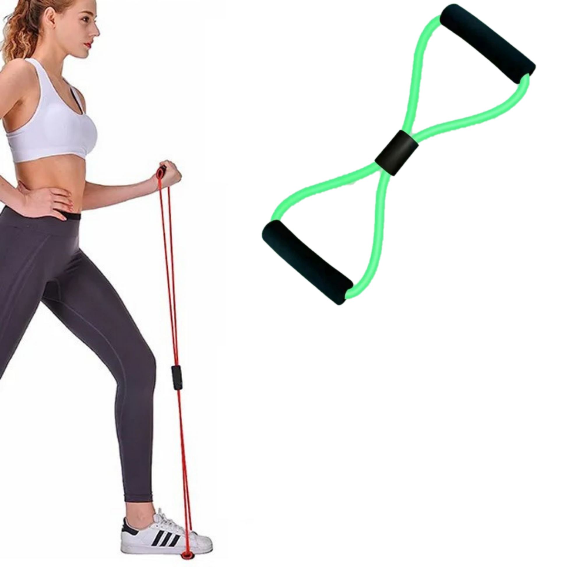 MOLOO-Weerstandsband-Groen-Fitness-Elastiek-Trainingsbanden-Home-Workout