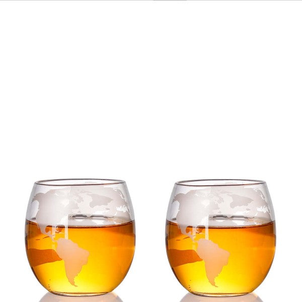 MOLOO-Whiskey-Set-Globe-Decanter-Luxe-Wereldbol-Karaf-2-Glazen-900-ML