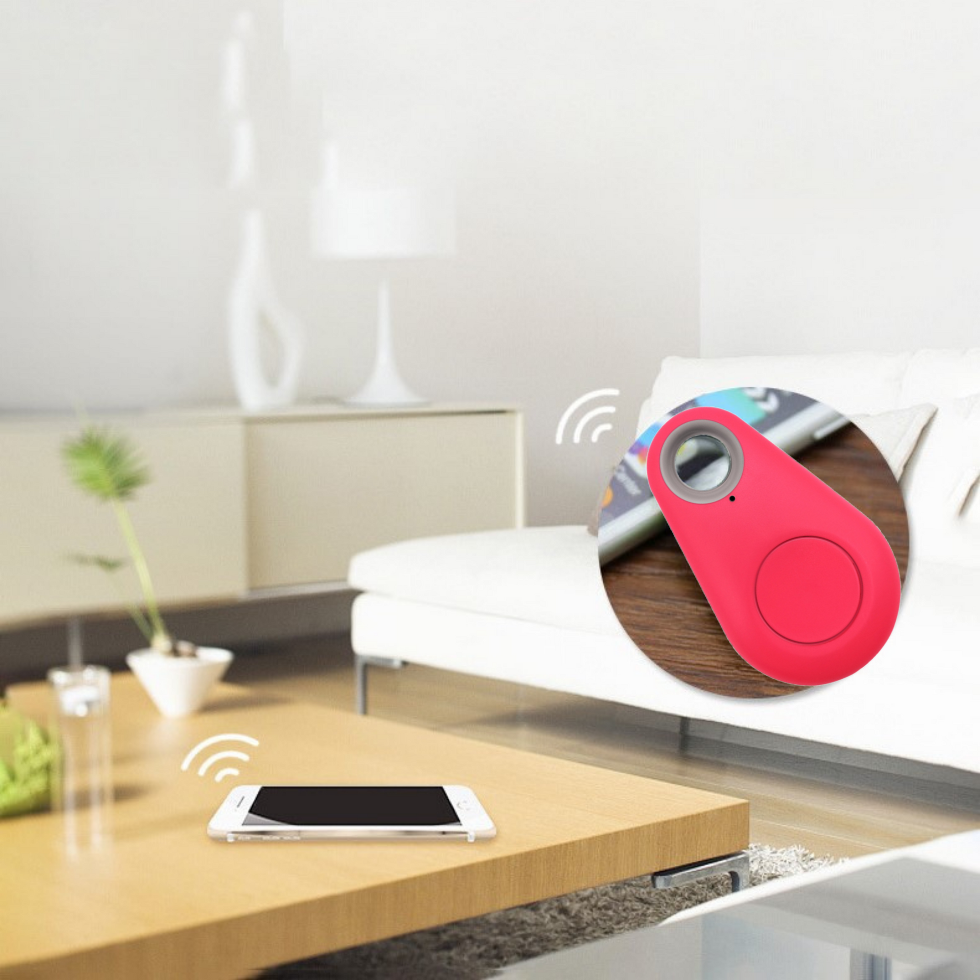    MOLOO-iTag-Key-Finder-Roze-GPS-Tracker-Hond-GPS-Sleutelhanger-Bagage-Tracker