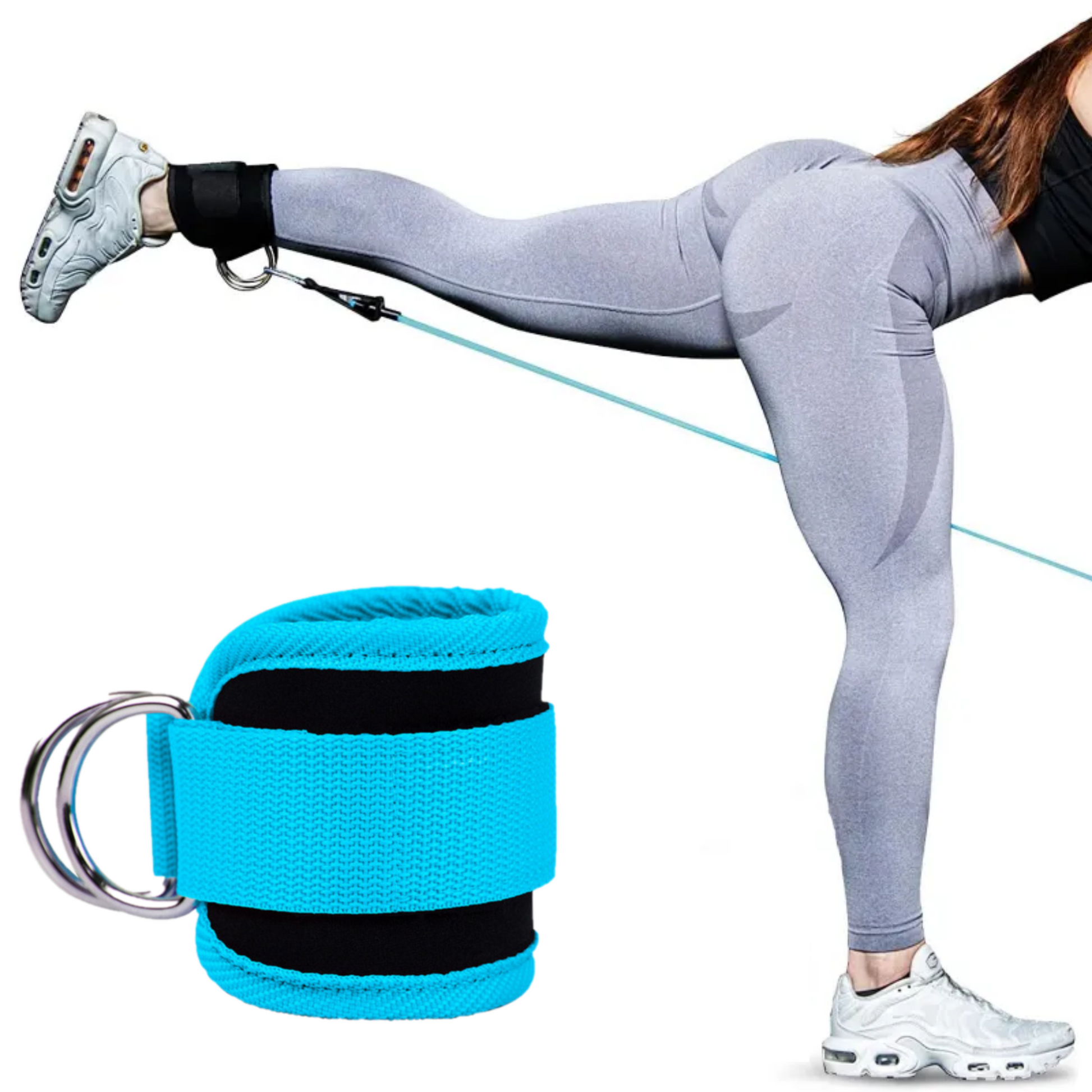 MOLOO-Ankle-Strap-Blauw-Fitness-Enkel-strap-Enkelband-Kickbacks-Ankle-Cuff-Strap