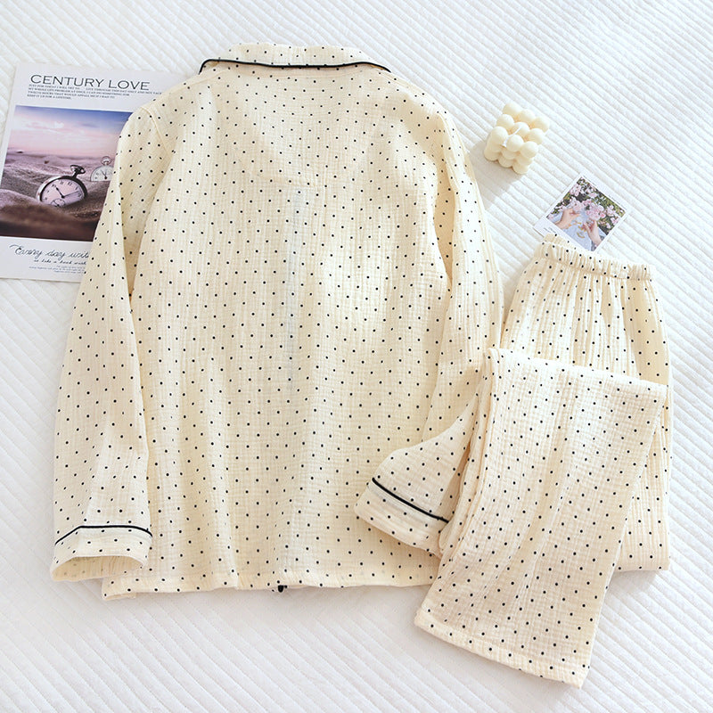 Dames pyjama winter met warme fleece voering