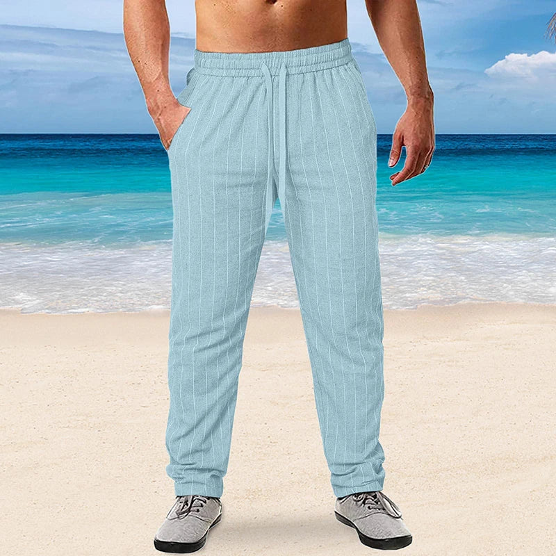 Linnenmix broek heren met lichte stretch – Comfortabel bewegen