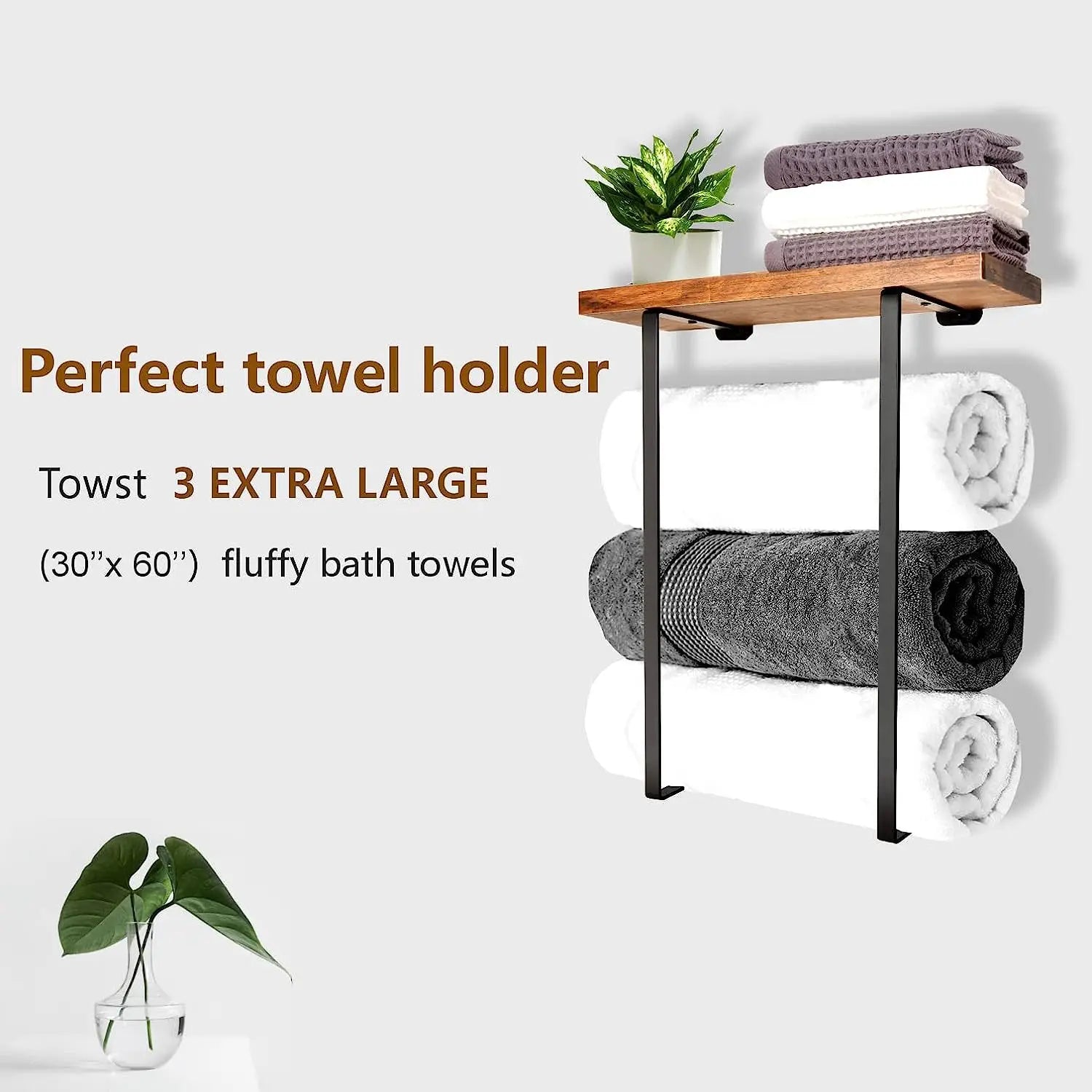 Handdoekrek van staal en hout – Trendy mix