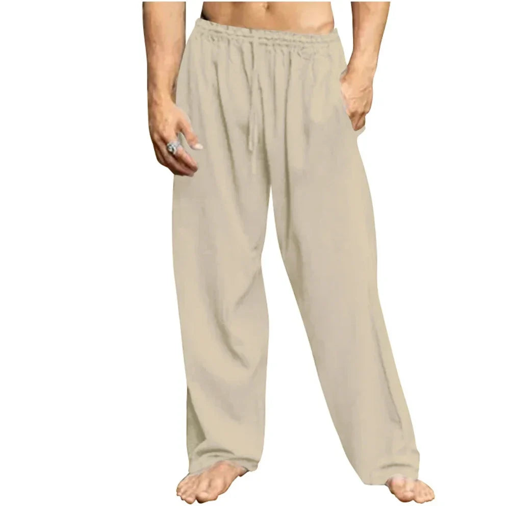 Linnen broek man met trekkoord – Perfecte pasvorm