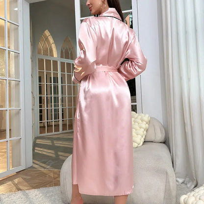 Ochtendjas dames zomer - zijdezachte roze elegantie voor ultiem comfort