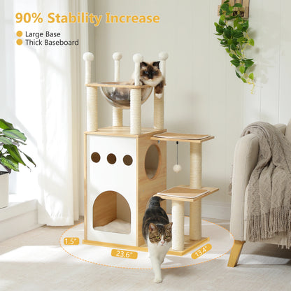 Kattenkrabmeubel met hout en sisal – Duurzaam en stijlvol