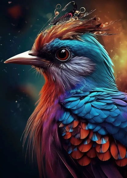 Abstracte poster met penseelstreken