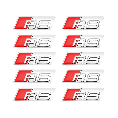 auto stickers - stijlvolle RS Line metal stickers voor sportieve uitstraling