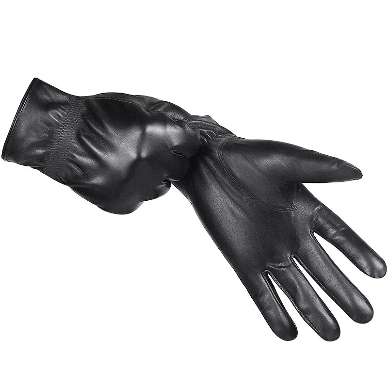 Herenhandschoenen met klassieke lederen look