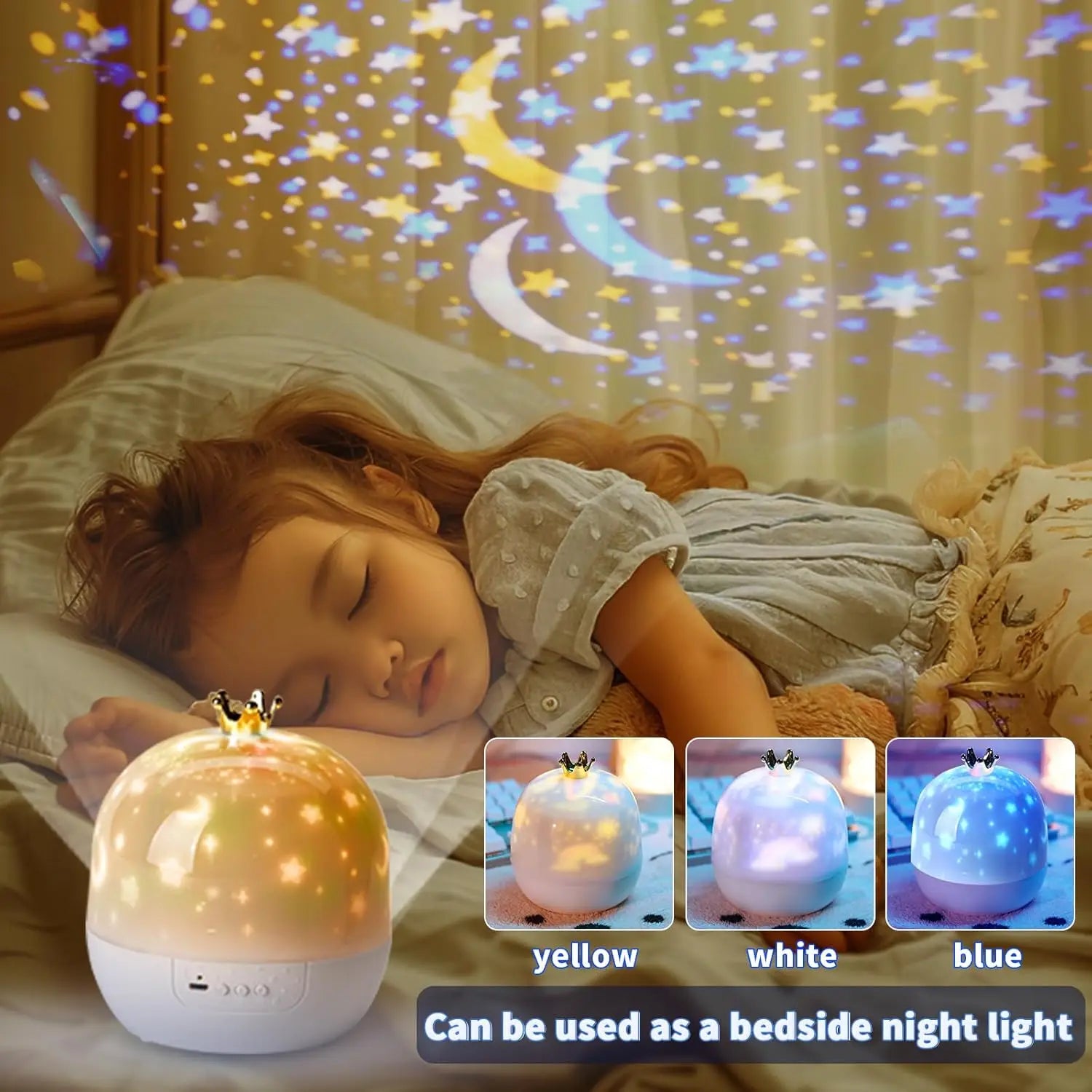 Sterrenhemel projector lamp met zacht LED-licht
