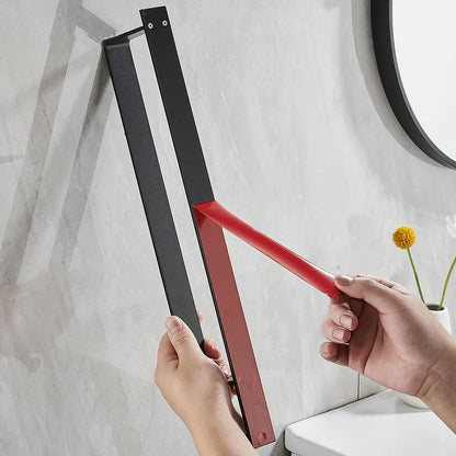 Design handdoek rekken in zwart staal – Industrieel en strak