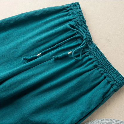 H&M linnen broek met elastische tailleband – Perfecte pasvorm