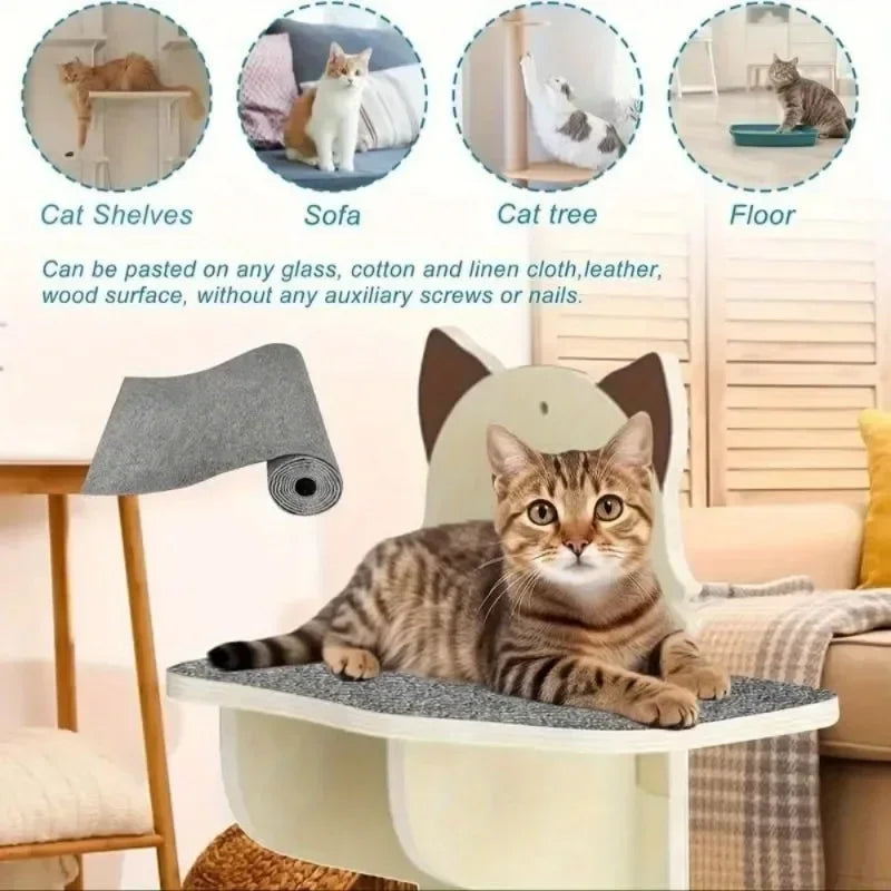 Moderne muurkrabpaal met zitvlak – Voor actieve katten