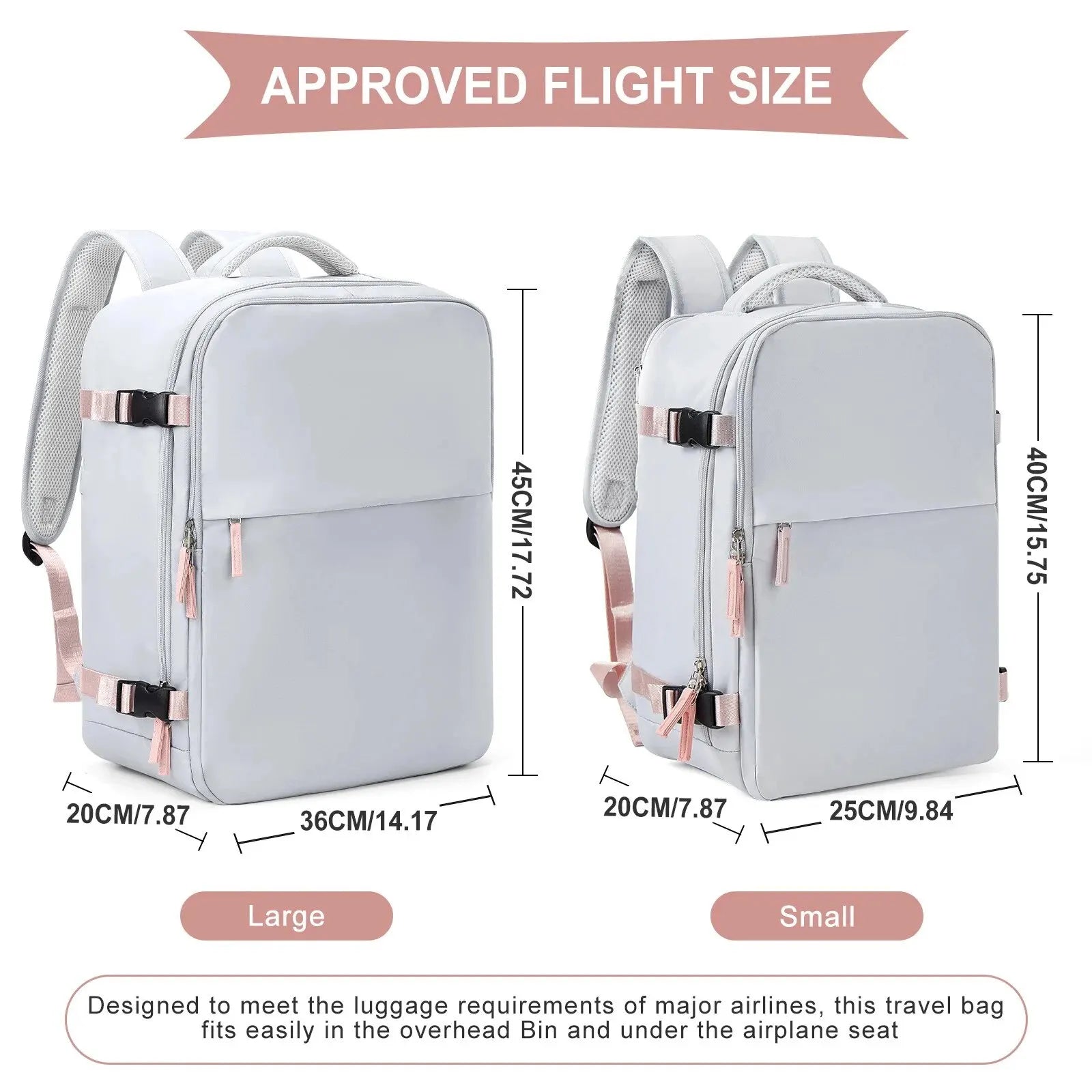 Handbagage rugzak met USB-poort – Opladen onderweg