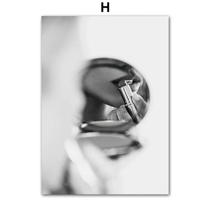 Abstracte poster met penseelstreken