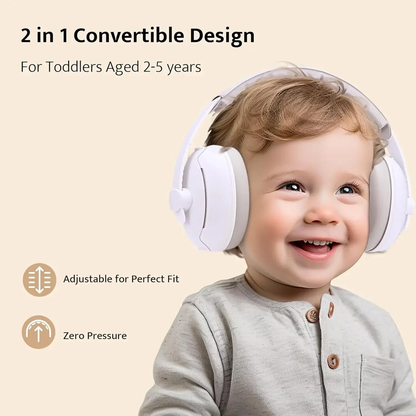 Baby koptelefoon met ergonomische pasvorm – Voor gevoelige babyhoofden