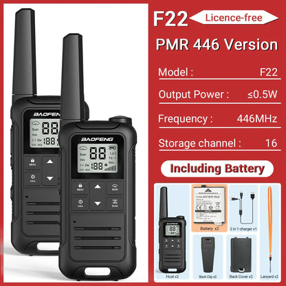 Walkie talkies met bereik tot 5 km