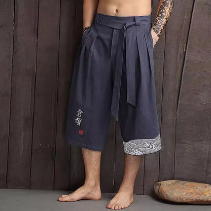 Linnenmix broek heren met subtiele textuur – Luxe touch