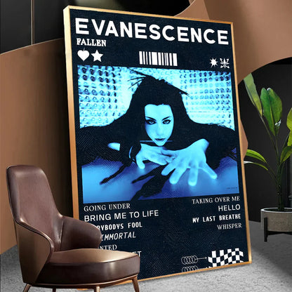 Abstracte poster met penseelstreken