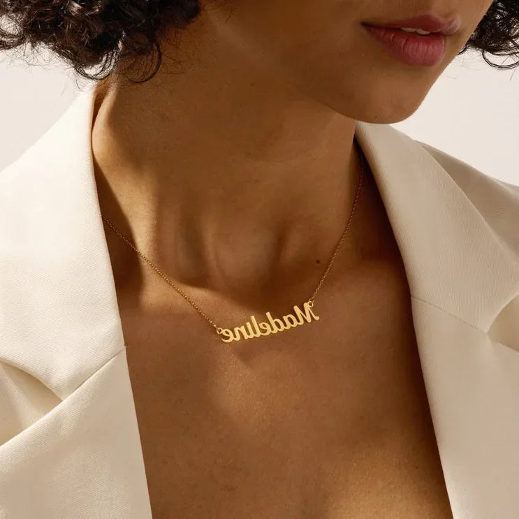 Handgemaakte naamketting met gepolijste afwerking