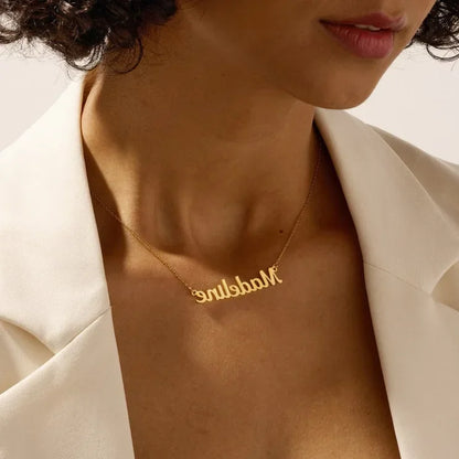 Handgemaakte naamketting met gepolijste afwerking